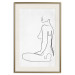 Poster Female Form - black female nude in the form of line art on a white background 129781 additionalThumb 20