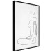Poster Female Form - black female nude in the form of line art on a white background 129781 additionalThumb 11