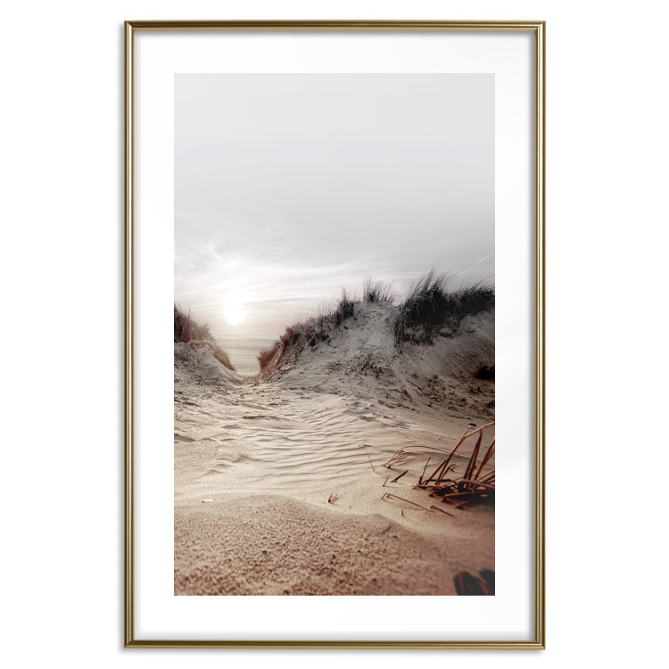 Poster Path Through Dunes - landscape of a sandy beach against a clear sky 130381 additionalImage 14