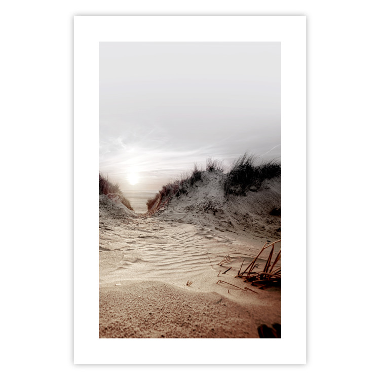 Poster Path Through Dunes - landscape of a sandy beach against a clear sky 130381 additionalImage 19