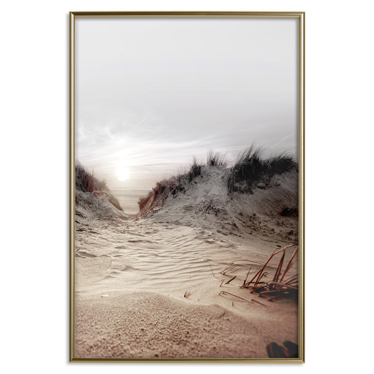 Poster Path Through Dunes - landscape of a sandy beach against a clear sky 130381 additionalImage 17