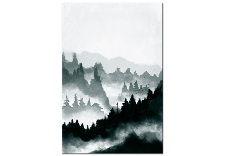 Canvas Art Print Hazy Landscape (1 Part) Vertical 130781