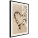 Wall Poster Wave of Love - seaside landscape of a wave and a romantic heart on sand 131781 additionalThumb 2