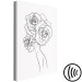 Canvas Print On the head roses - black-white, linear graphic with woman silhouette 132081 additionalThumb 6