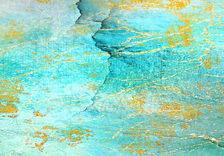 Canvas Art Print Emerald Ocean (1-piece) Narrow - abstract ocean texture 132181 additionalImage 4