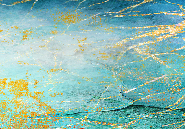 Canvas Art Print Emerald Ocean (1-piece) Narrow - abstract ocean texture 132181 additionalImage 5