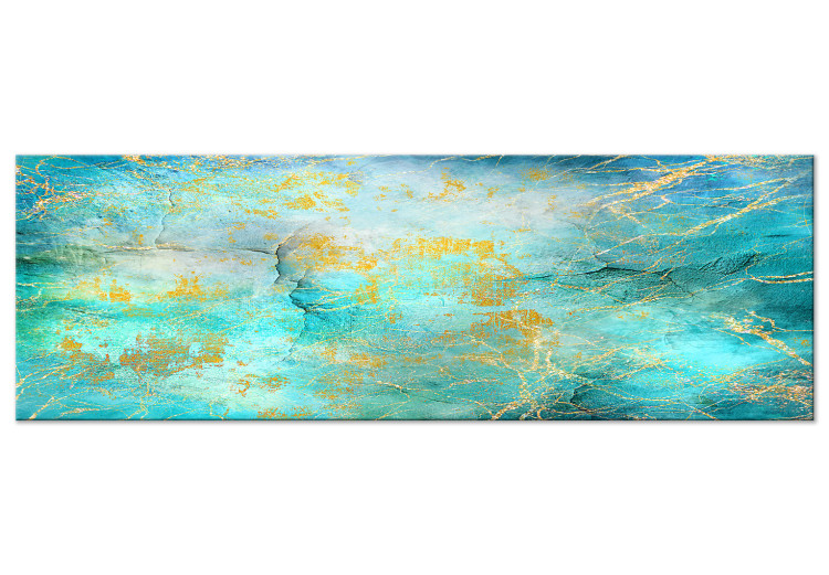 Canvas Art Print Emerald Ocean (1-piece) Narrow - abstract ocean texture 132181