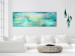 Canvas Art Print Emerald Ocean (1-piece) Narrow - abstract ocean texture 132181 additionalThumb 3