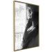 Poster Blissful Moment - black and white photograph of a woman smoking a cigarette 132281 additionalThumb 12