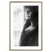 Poster Blissful Moment - black and white photograph of a woman smoking a cigarette 132281 additionalThumb 14
