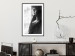 Poster Blissful Moment - black and white photograph of a woman smoking a cigarette 132281 additionalThumb 18