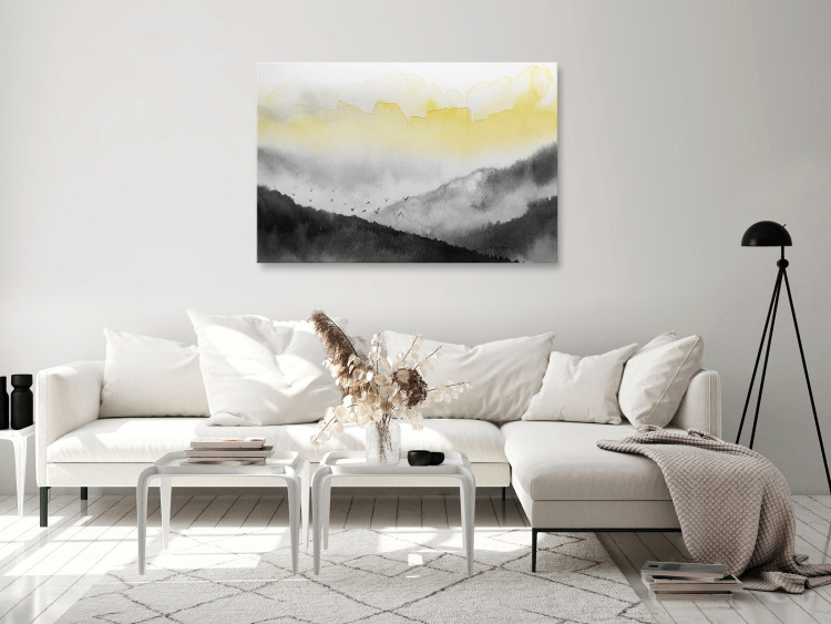 Canvas Art Print Vast Landscape (1-piece) Wide - abstract mountain landscape 134581 additionalImage 3