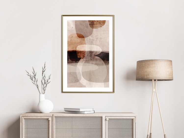 Wall Poster Return to Desire - abstract composition of figures on a textured background 134981 additionalImage 15