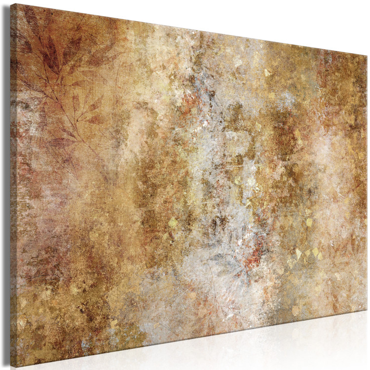 Canvas Print Gold fog - Abstraction with blurry colors of gold, copper and beige 135081 additionalImage 2