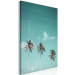 Canvas Art Print Three palms - Image of three trees on a blue sky 135281 additionalThumb 2