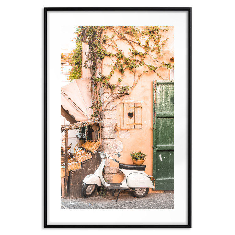 Wall Poster Italian Afternoon - composition with a white scooter standing on the street 135881 additionalImage 21