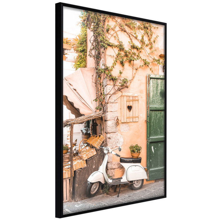 Wall Poster Italian Afternoon - composition with a white scooter standing on the street 135881 additionalImage 3