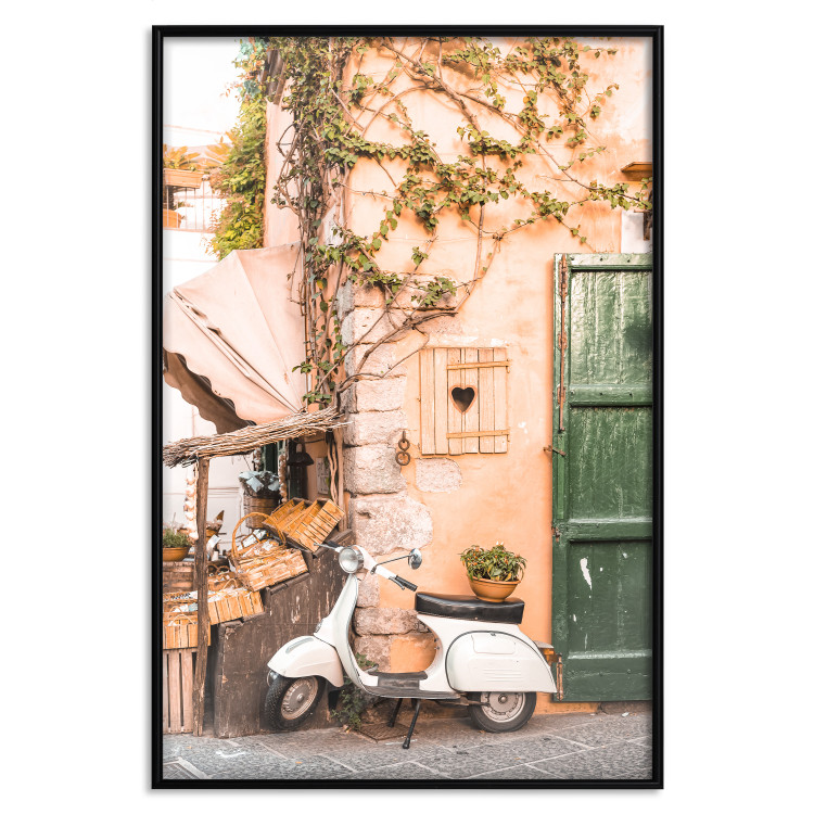 Wall Poster Italian Afternoon - composition with a white scooter standing on the street 135881 additionalImage 14