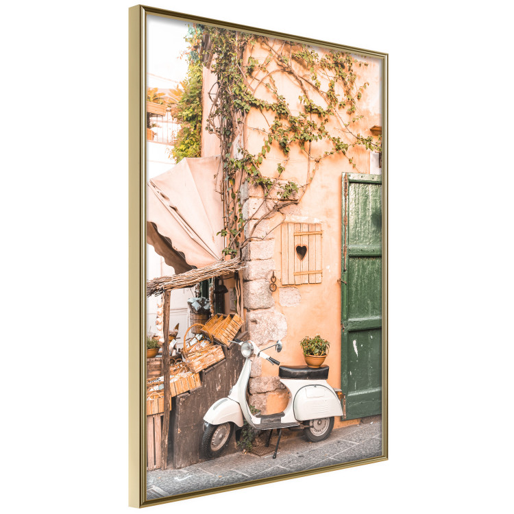 Wall Poster Italian Afternoon - composition with a white scooter standing on the street 135881 additionalImage 10