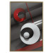 Wall Poster Ribbons - geometric abstraction with a hint of white and red color 136381 additionalThumb 6