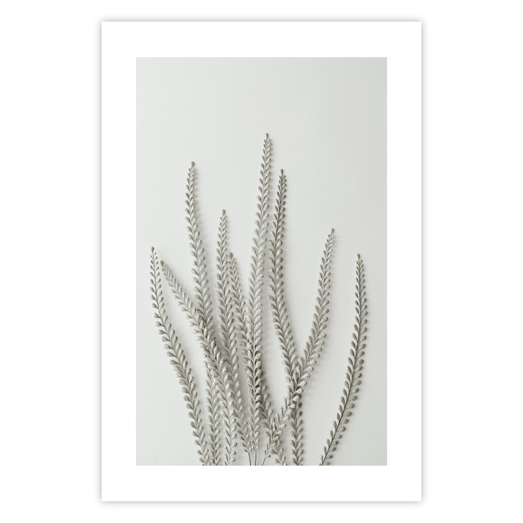 Poster Plant Myriad - unique composition with a white plant on a light background 137281 additionalImage 13
