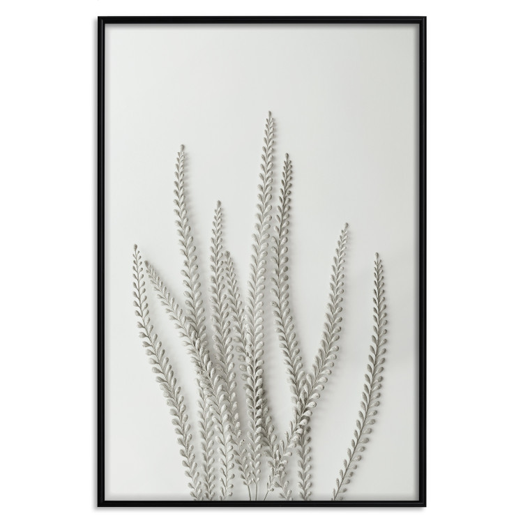 Poster Plant Myriad - unique composition with a white plant on a light background 137281 additionalImage 12