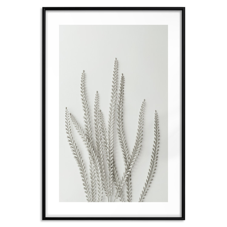 Poster Plant Myriad - unique composition with a white plant on a light background 137281 additionalImage 9