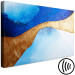 Canvas Print Golden Estuary (1-piece) Wide - modern abstraction in blue 138181 additionalThumb 6