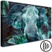 Canvas Art Print In the Turquoise Jungle (1-piece) Wide - elephant's head among leaves 138281 additionalThumb 6
