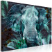 Canvas Art Print In the Turquoise Jungle (1-piece) Wide - elephant's head among leaves 138281 additionalThumb 2