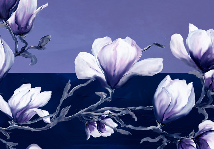Canvas Print Magnolias in Very Peri Color (1-piece) narrow - flowers in violet 138581 additionalImage 4