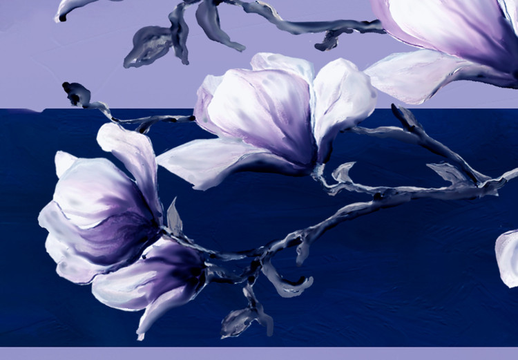 Canvas Print Magnolias in Very Peri Color (1-piece) narrow - flowers in violet 138581 additionalImage 5