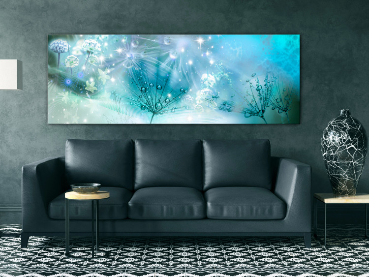 Canvas Enchanted Dandelions (1-piece) Narrow - abstraction with plant motif 138681 additionalImage 3