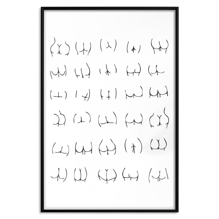 Wall Poster Female Shapes - composition of buttocks on a contrasting white background 138881 additionalImage 24