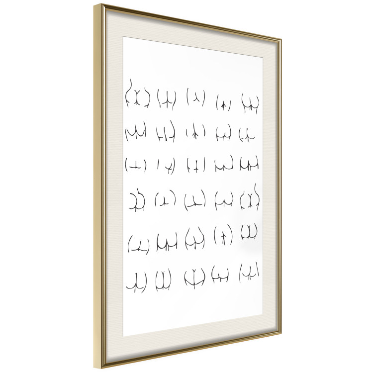 Wall Poster Female Shapes - composition of buttocks on a contrasting white background 138881 additionalImage 11