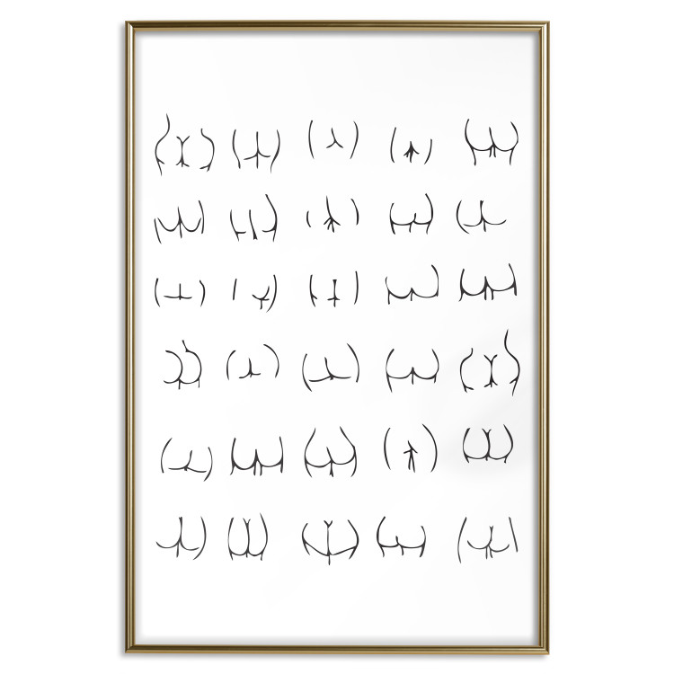 Wall Poster Female Shapes - composition of buttocks on a contrasting white background 138881 additionalImage 23