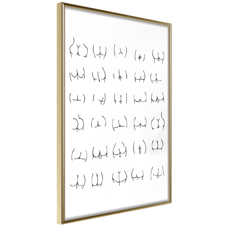 Wall Poster Female Shapes - composition of buttocks on a contrasting white background 138881 additionalImage 7