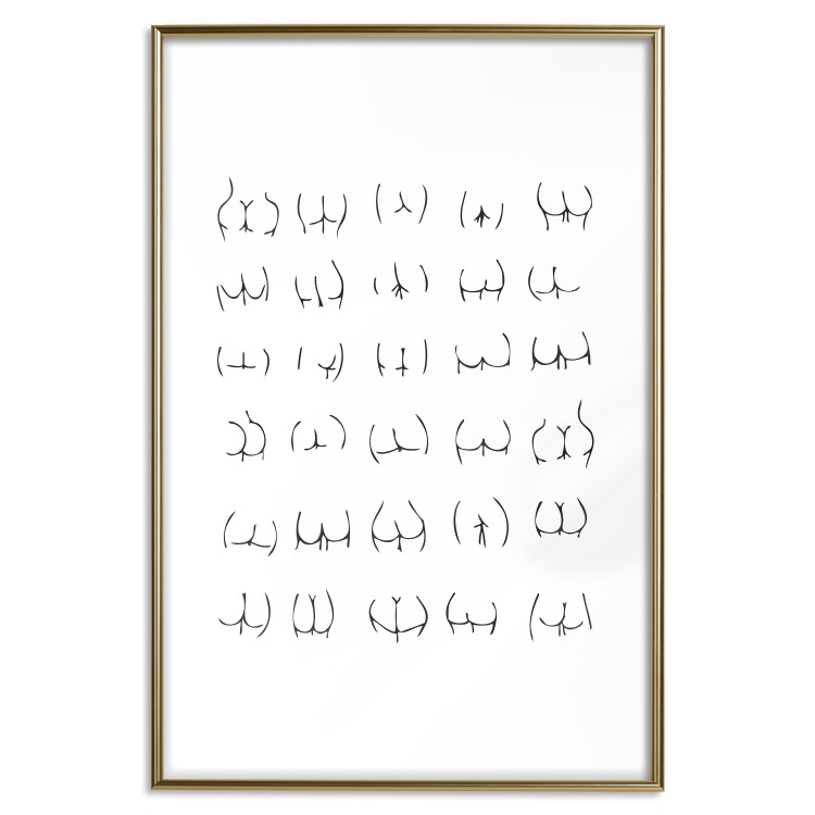 Wall Poster Female Shapes - composition of buttocks on a contrasting white background 138881 additionalImage 26