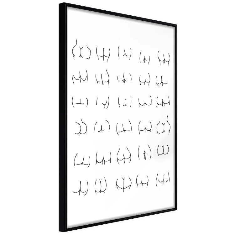 Wall Poster Female Shapes - composition of buttocks on a contrasting white background 138881 additionalImage 8