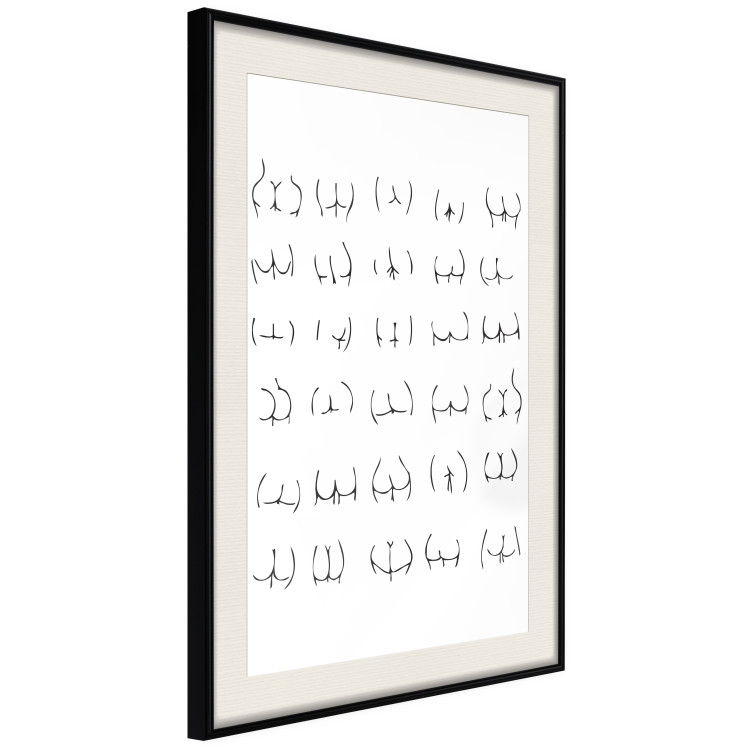 Wall Poster Female Shapes - composition of buttocks on a contrasting white background 138881 additionalImage 6