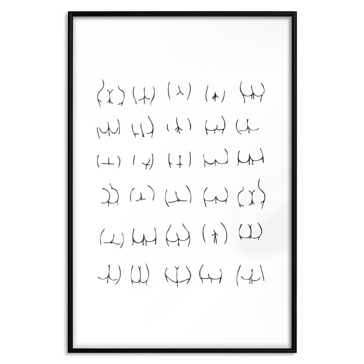 Wall Poster Female Shapes - composition of buttocks on a contrasting white background 138881 additionalImage 21