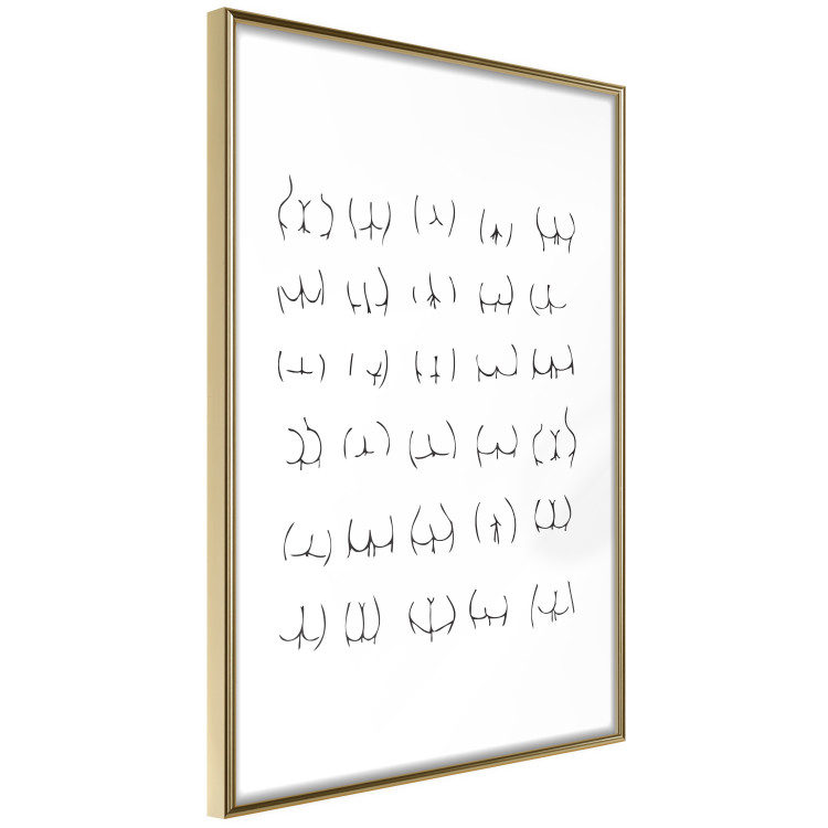 Wall Poster Female Shapes - composition of buttocks on a contrasting white background 138881 additionalImage 5