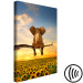 Canvas Print Elephant and Sunflowers (1-piece) Vertical - fantasy with a sunset 142681 additionalThumb 6