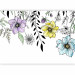 Photo Wallpaper Graphic meadow - motif of colourful field flowers in lineart style 143081 additionalThumb 5