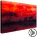 Canvas African Landscape (1-piece) Wide - elephants and red sky 143481 additionalThumb 6
