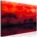Canvas African Landscape (1-piece) Wide - elephants and red sky 143481 additionalThumb 2