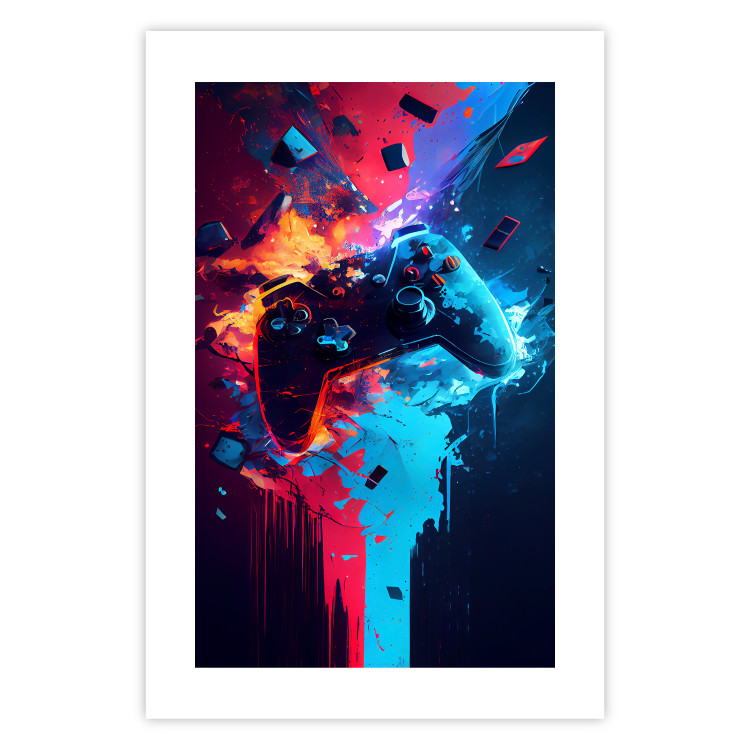 Poster Color Pad - Exploding Blue and Red Console 150681 additionalImage 17