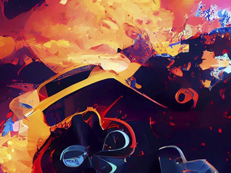 Large canvas print Explosion of Entertainment - An Exploding Colorful Controller for the Player’s Room [Large Format] 150881 additionalImage 4