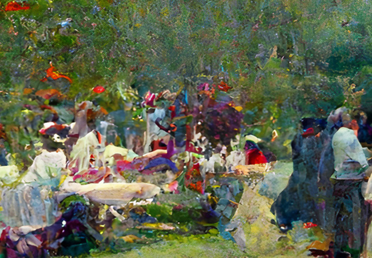 Large canvas print Meeting in the Garden - An Ai-Generated Landscape in the Style of Monet [Large Format] 151081 additionalImage 6