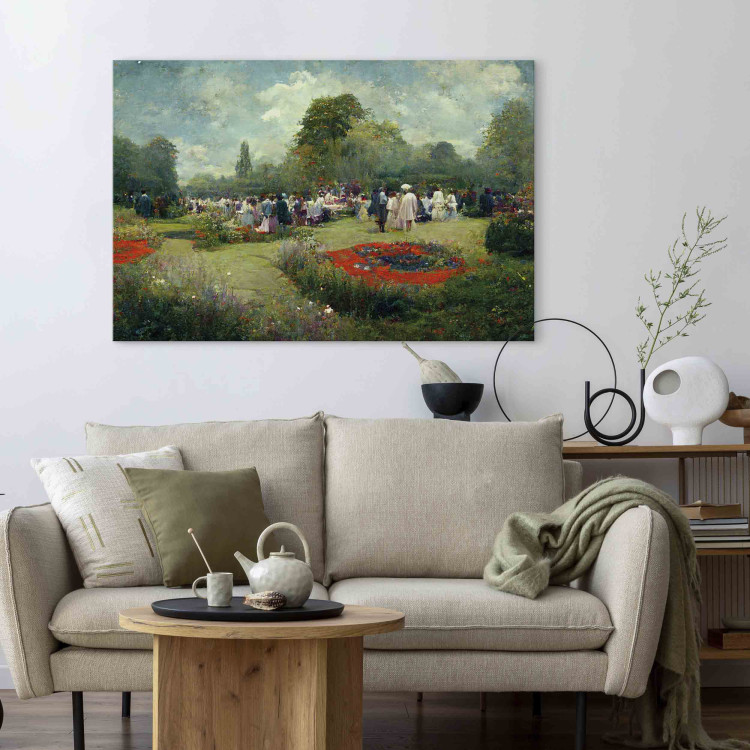 Large canvas print Meeting in the Garden - An Ai-Generated Landscape in the Style of Monet [Large Format] 151081 additionalImage 4